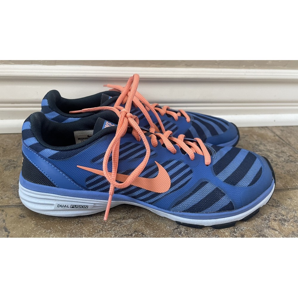 Nike Womens Dual Fusion TR 579812-404 Blue Black Training Shoes Size 7.5